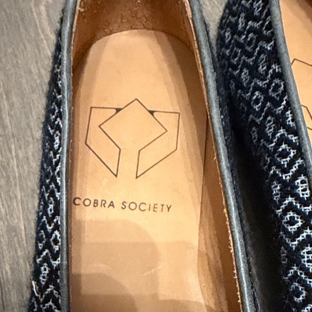 Society Black and White Patterned Men's Loafers - Picture 2 of 8